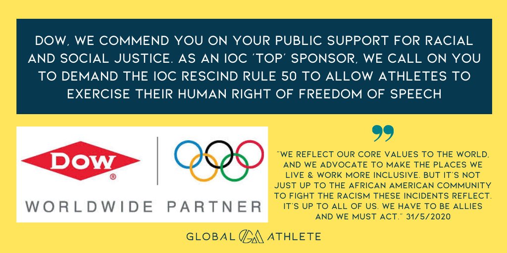 global athlete olympic sponsor rule 50