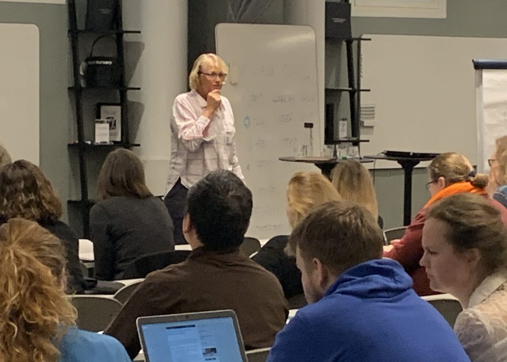  Shane Gould teaches the teachers in Lund - Photo Courtesy: Craig Lord