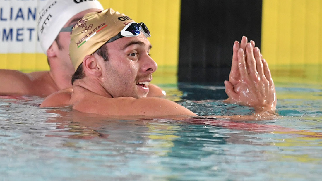 during the Italian swimming championship at Stadio del Nuoto in Riccione (Italy), April 1st, 2021. Riccione 01/04/2021 Stadio del Nuoto Campionati Italiani Assoulti primaverili di Nuoto 2021 Photo © Andrea Staccioli/Deepbluemedia/Insidefoto