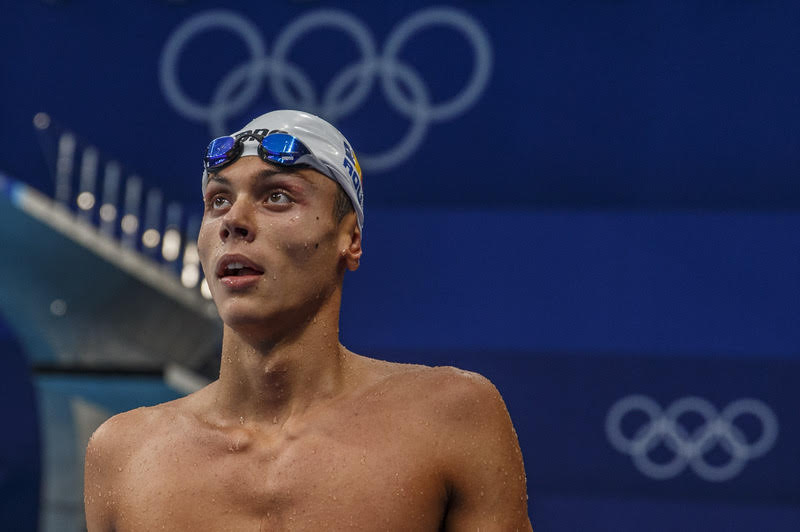 of Romania walks out after competing in the men's 100m Freestyle Semifinal during the Swimming events of the Tokyo 2020 Olympic Games at the Tokyo Aquatics Centre in Tokyo, Japan, 28 July 2021.