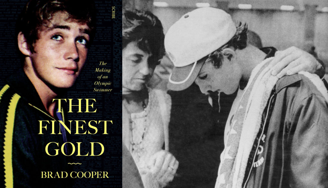 One man's "Finest Gold" is another's lifelong struggle to come to terms with injustice delivered his own team officials - images, Brad Cooper, left, on the cover of his autobiography; and Rick DeMont being comforted by his mother in Munich, courtesy of Wikipedia