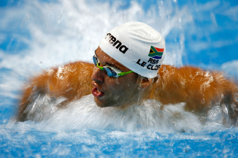 Chad LE CLOS of South Africa competes in the men's 200m Butterfly Heats during the 12th Fina World Short Course Swimming Championships held at the Hamad Aquatic Centre in Doha, Qatar, Sunday, Dec. 7, 2014. (Photo by Patrick B. Kraemer / MAGICPBK)