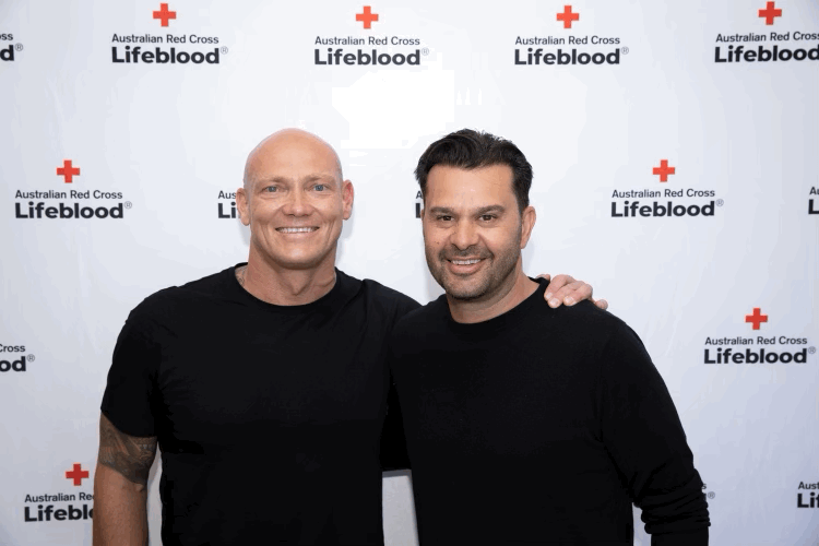 Michael Klim, left, with George Moskos, a Branding & Communications executive - courtesy of their posts on LinkedIn