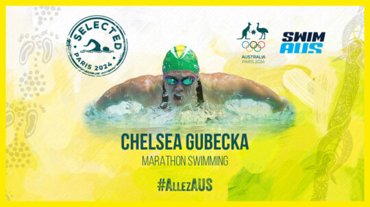 Chelsea Gubecka - first Australian swimming ticket to the Paris 2024 Olympic Games - courtesy of the Australian Olympic Committee