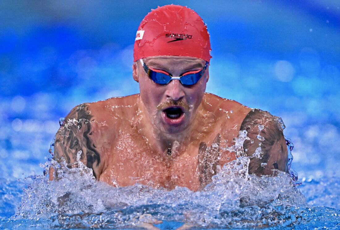 Adam Peaty, into the Doha final in lane 4 - courtesy of British Swimming